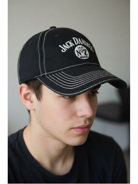 Jack Daniel’s Old No. 7 Logo Black Baseball Cap Adjustable Whiskey Brand License
